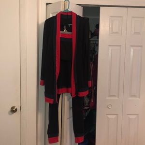 3 piece outfit Jacket, pants, tube top underneath